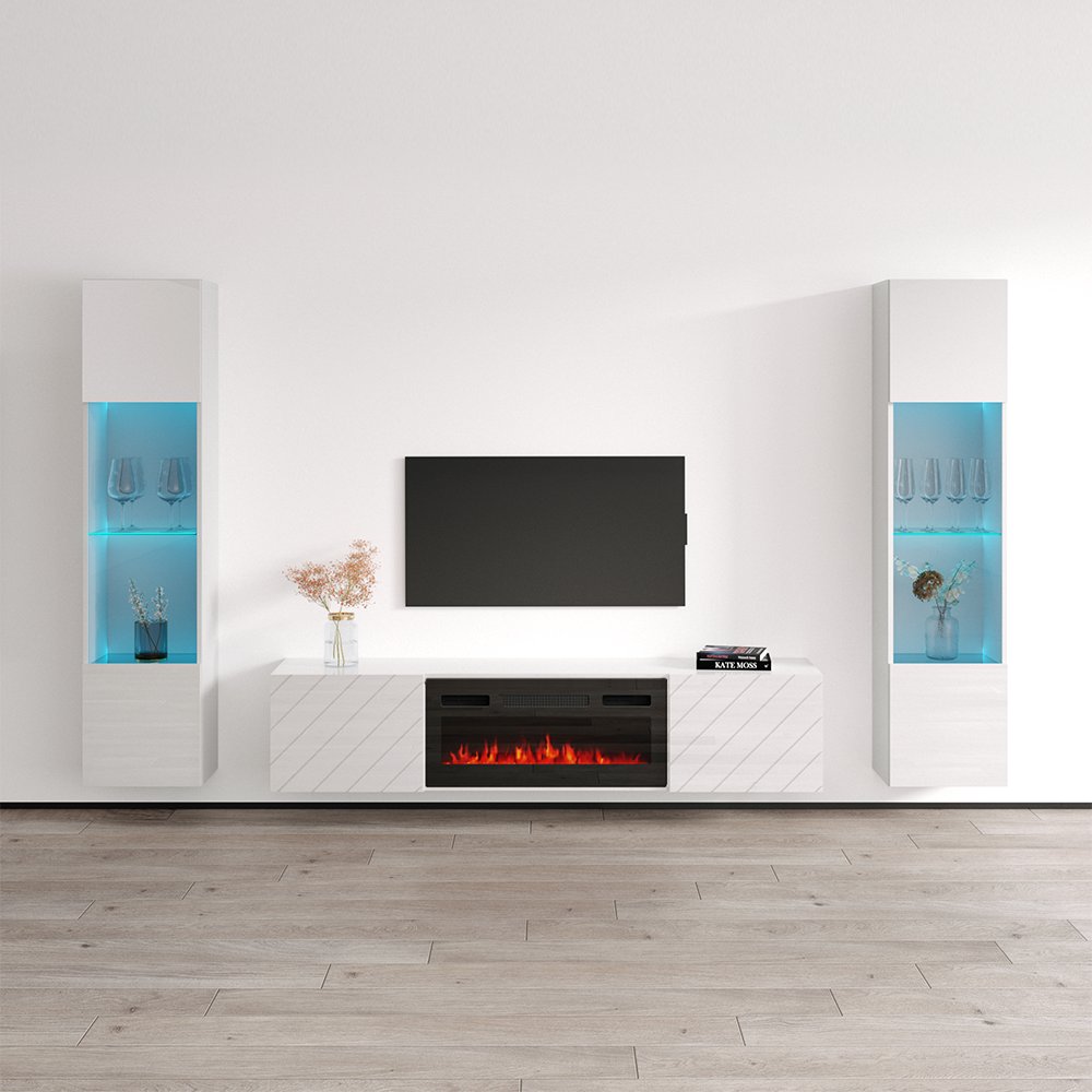 Luxe BL-EF Floating Fireplace Entertainment Center - Meble Furniture