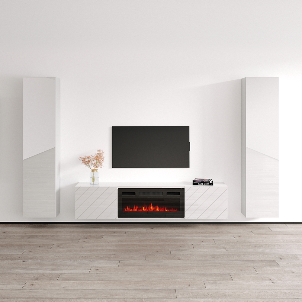 Luxe BL-EF Floating Fireplace Entertainment Center - Meble Furniture