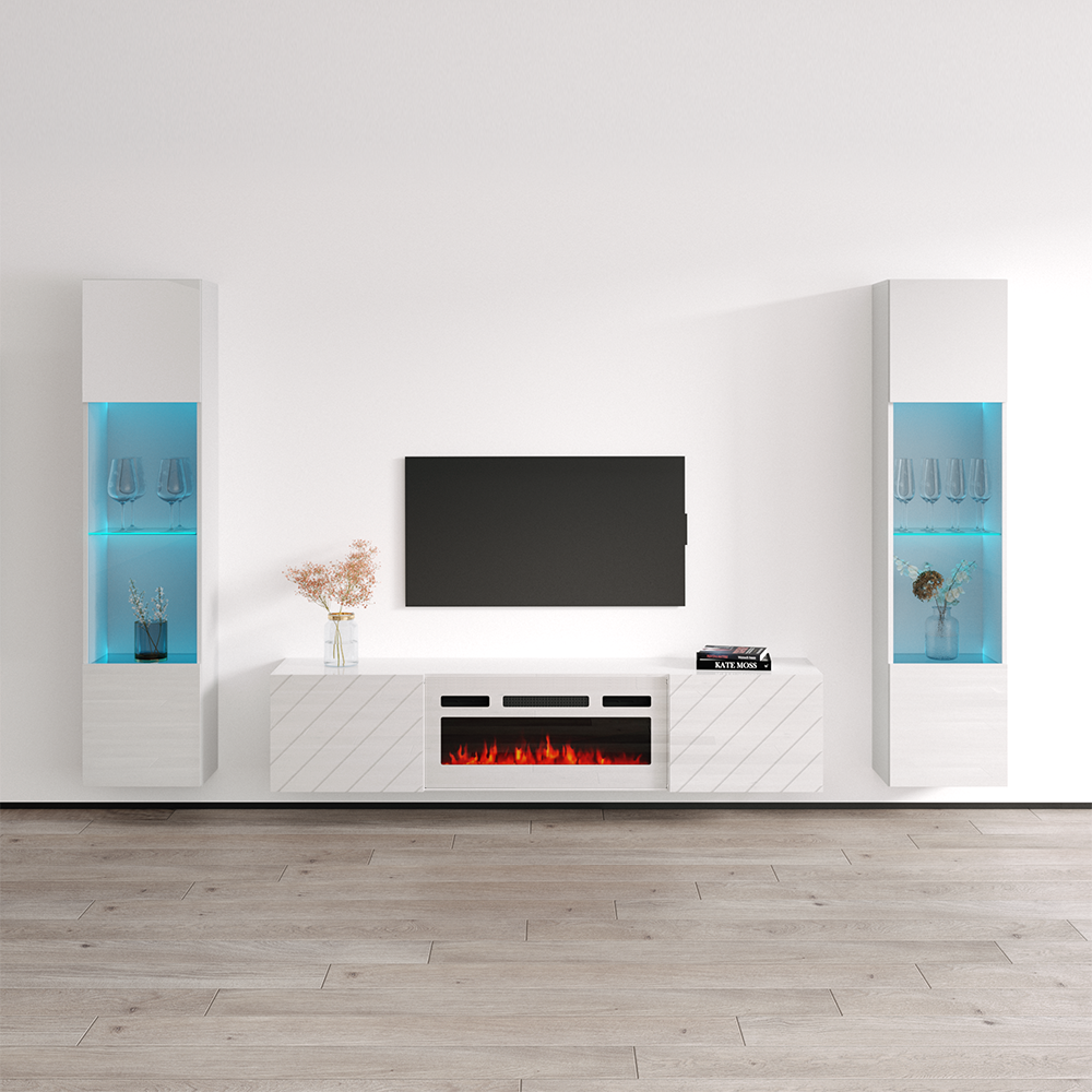 Luxe WH-EF Floating Fireplace Entertainment Center - Meble Furniture