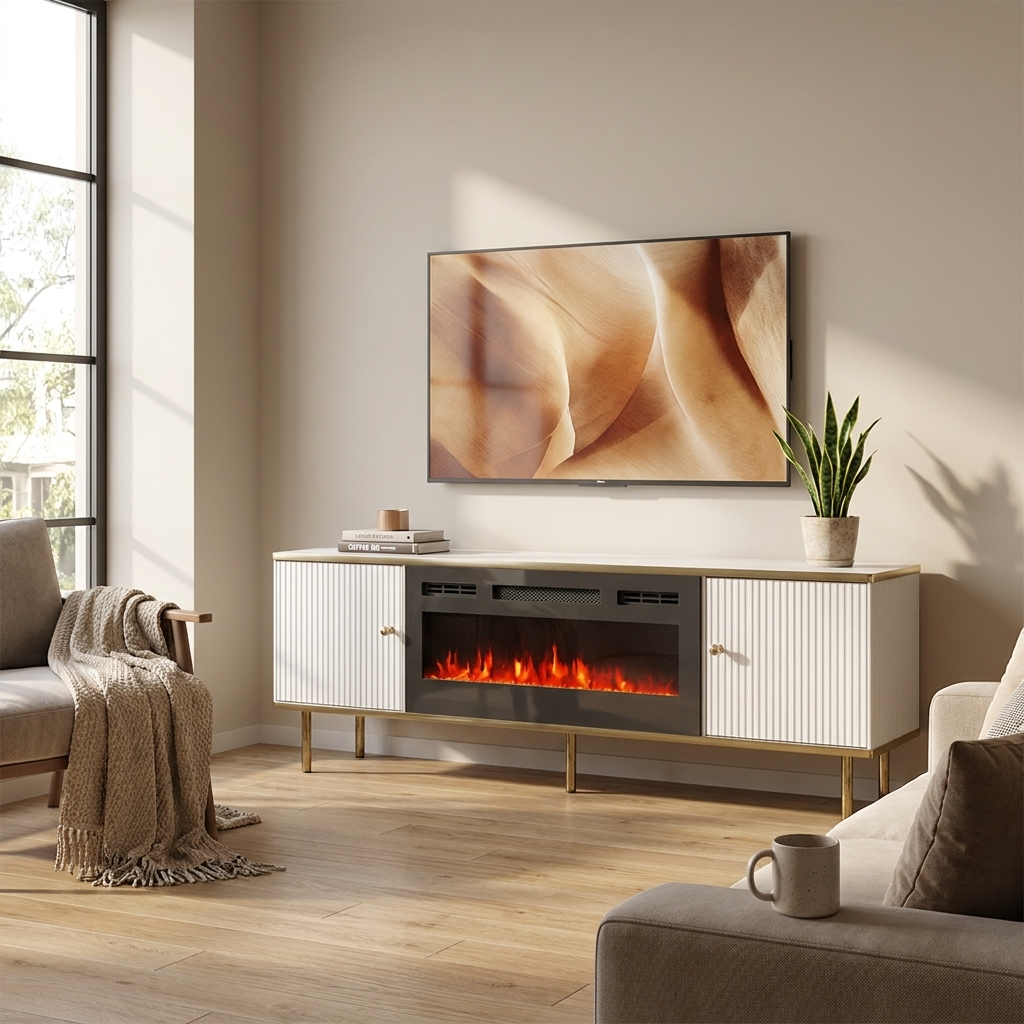Camelia BL-EF Fireplace TV Stand