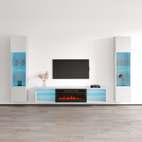 Lima BL-EF Floating Fireplace Entertainment Center - Meble Furniture