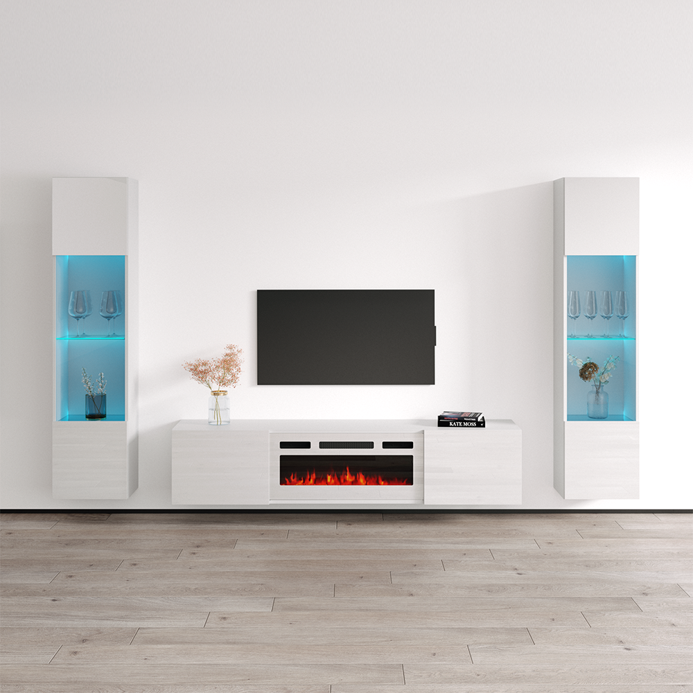 Cali WH-EF Floating Fireplace Entertainment Center - Meble Furniture