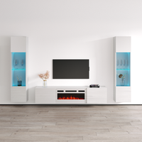 Cali WH-EF Floating Fireplace Entertainment Center - Meble Furniture