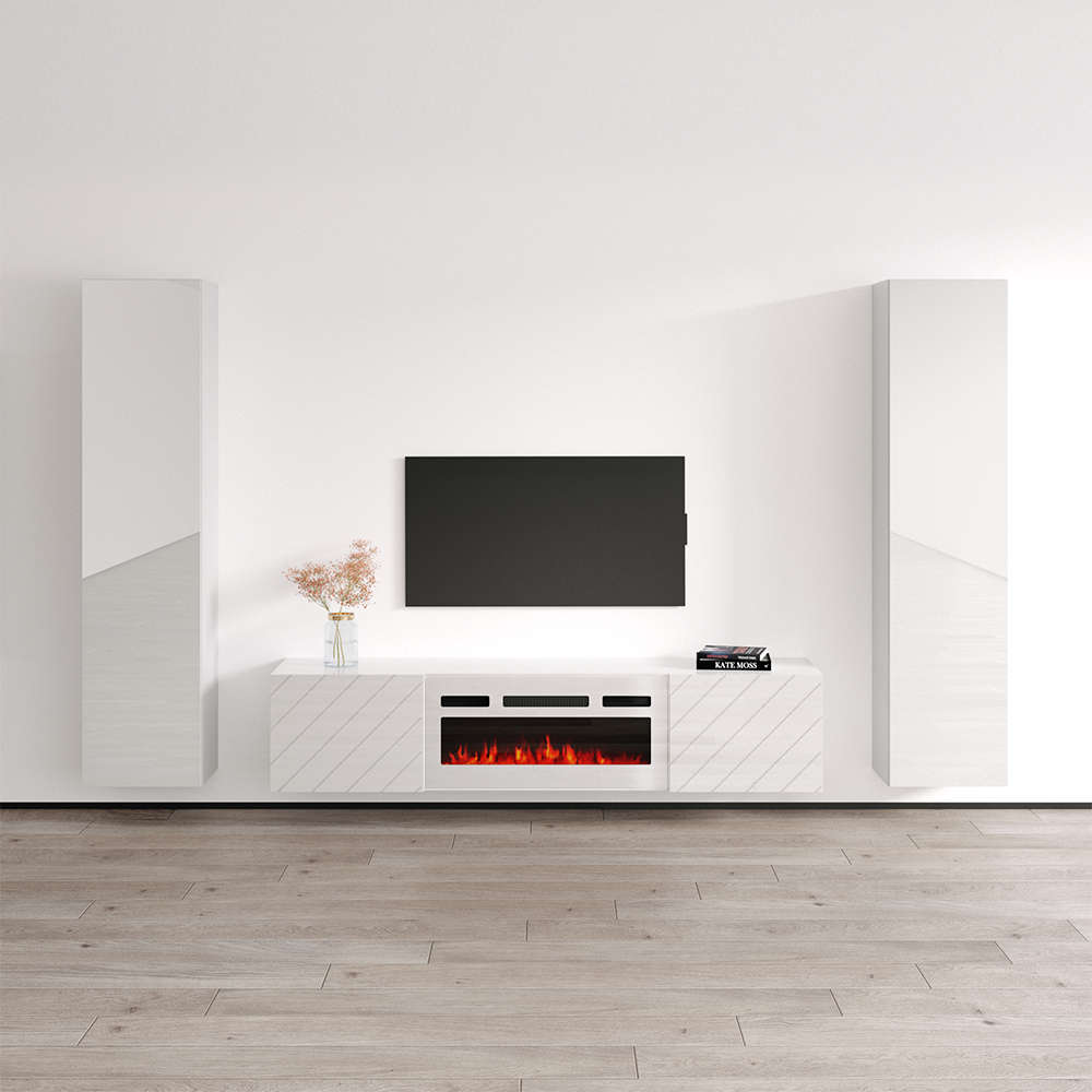 Luxe WH-EF Floating Fireplace Entertainment Center - Meble Furniture