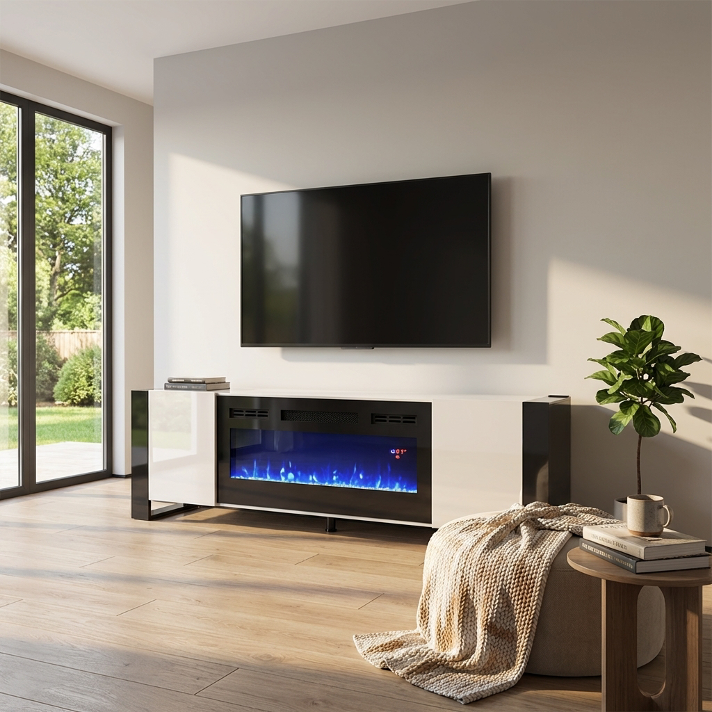 Woody BL-EF Fireplace TV Stand