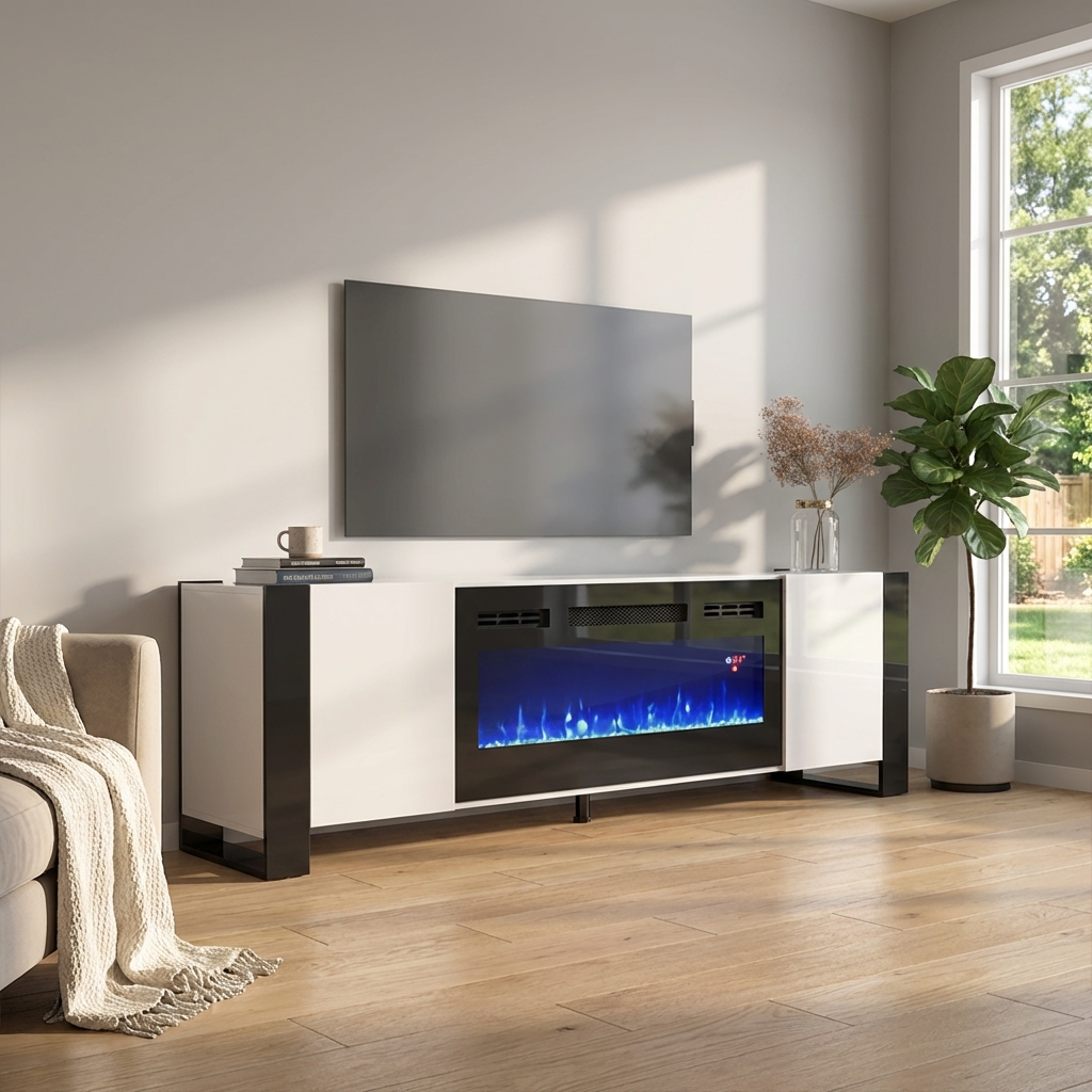 Woody BL-EF Fireplace TV Stand