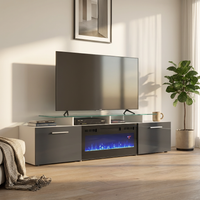 Rova BL-EF Fireplace TV Stand
