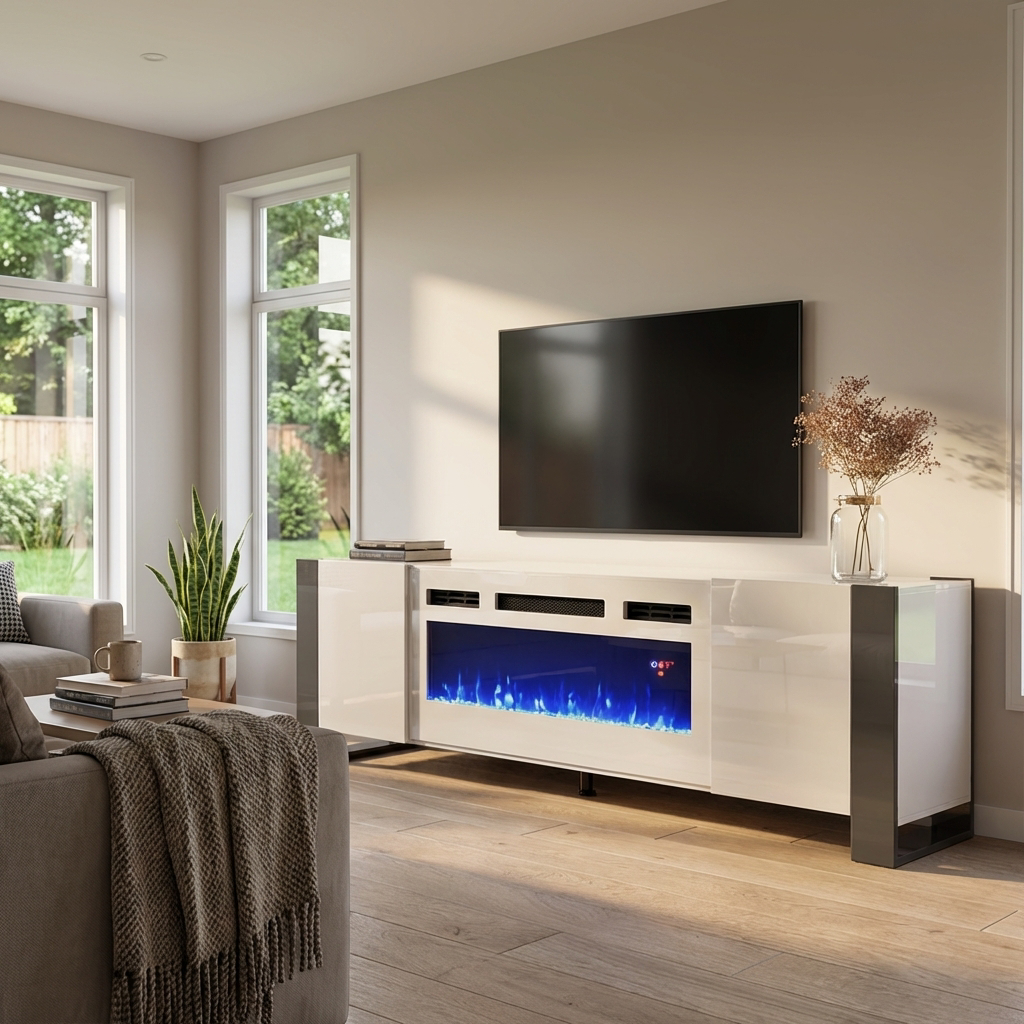 Woody WH-EF Fireplace TV Stand