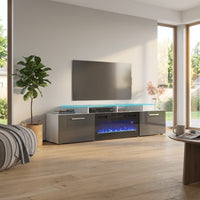Rova BL-EF Fireplace TV Stand