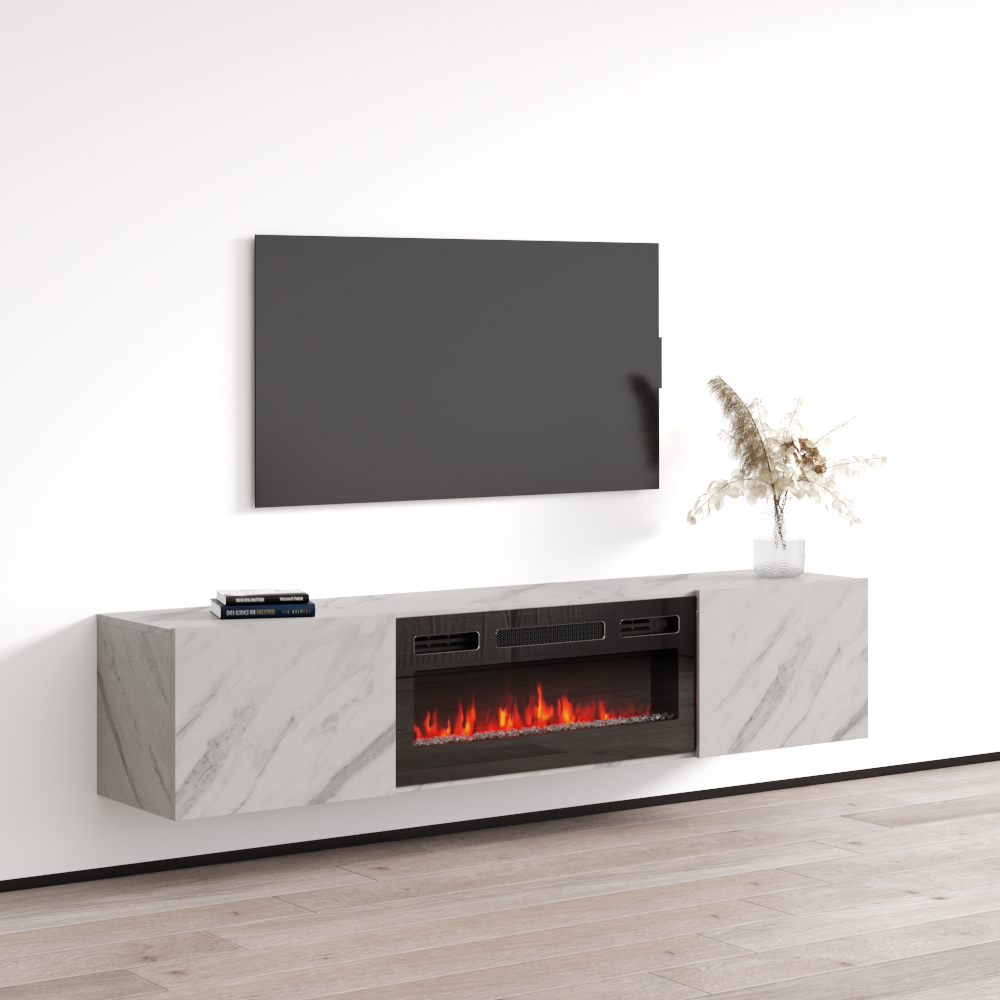 Baja BL-EF Floating Fireplace TV Stand - Meble Furniture