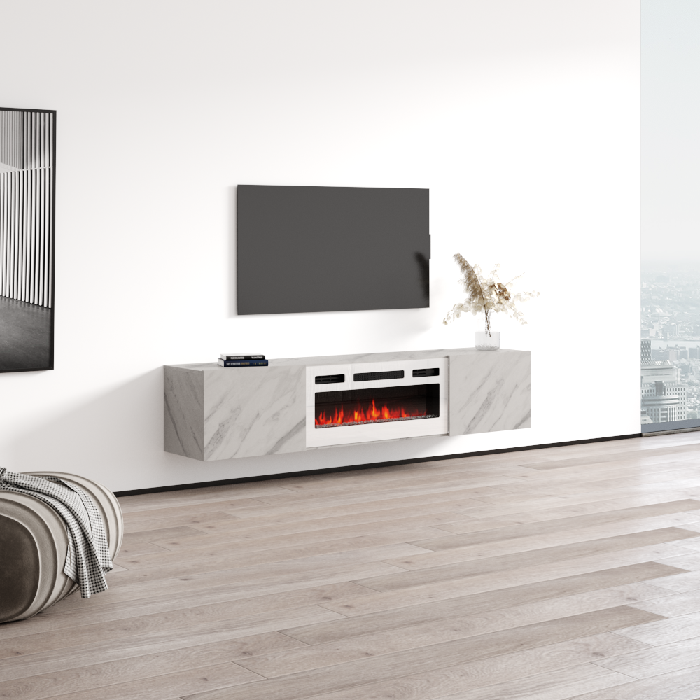 Baja WH-EF Floating Fireplace TV Stand - Meble Furniture