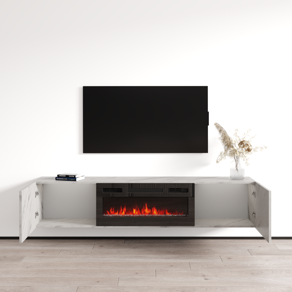 Baja BL-EF Floating Fireplace TV Stand - Meble Furniture