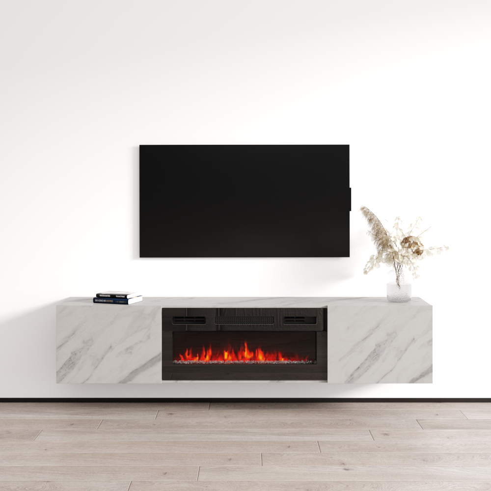 Baja BL-EF Floating Fireplace TV Stand - Meble Furniture