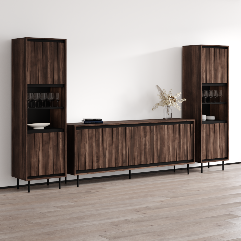 Swing 190 SB-BK-BK Entertainment Center - Meble Furniture