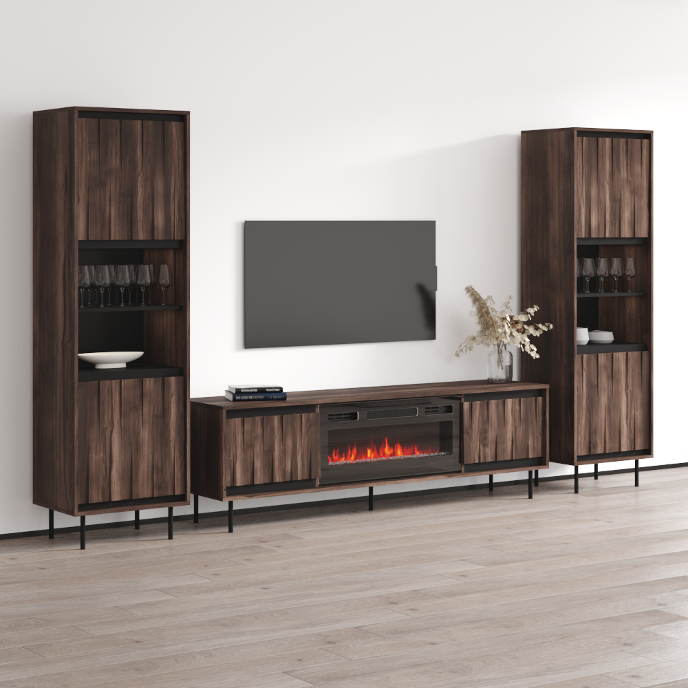 Swing 180BLEF-BK-BK Entertainment Center - Meble Furniture