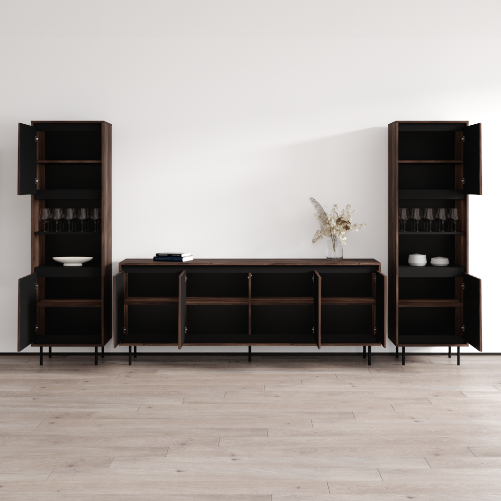Swing 190 SB-BK-BK Entertainment Center - Meble Furniture