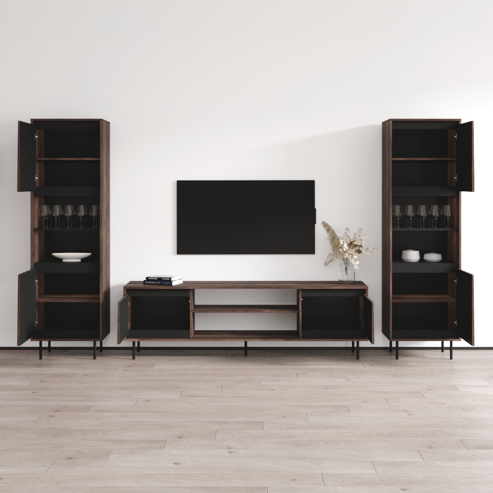 Swing 180TV-BK-BK Entertainment Center - Meble Furniture
