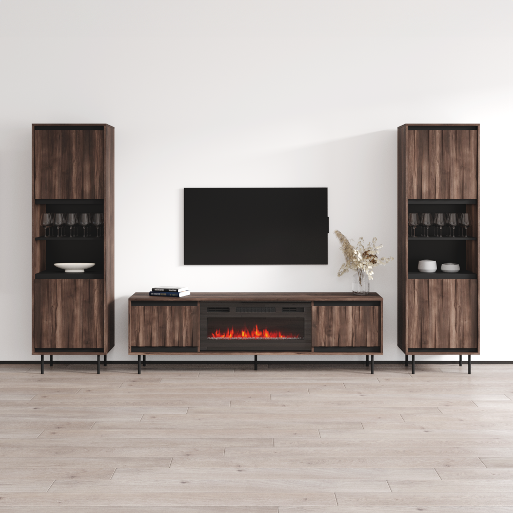Swing 180BLEF-BK-BK Entertainment Center - Meble Furniture