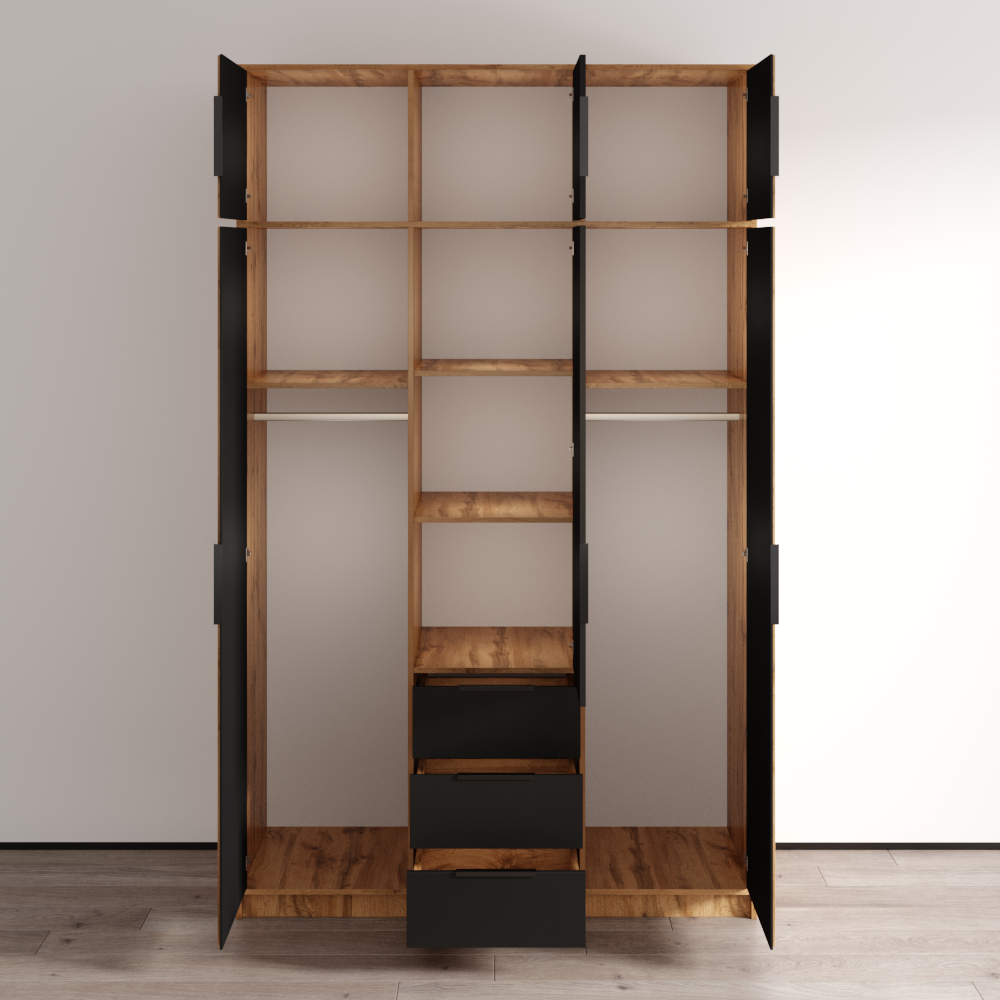 Bali Lux 3D Wardrobe with Extension