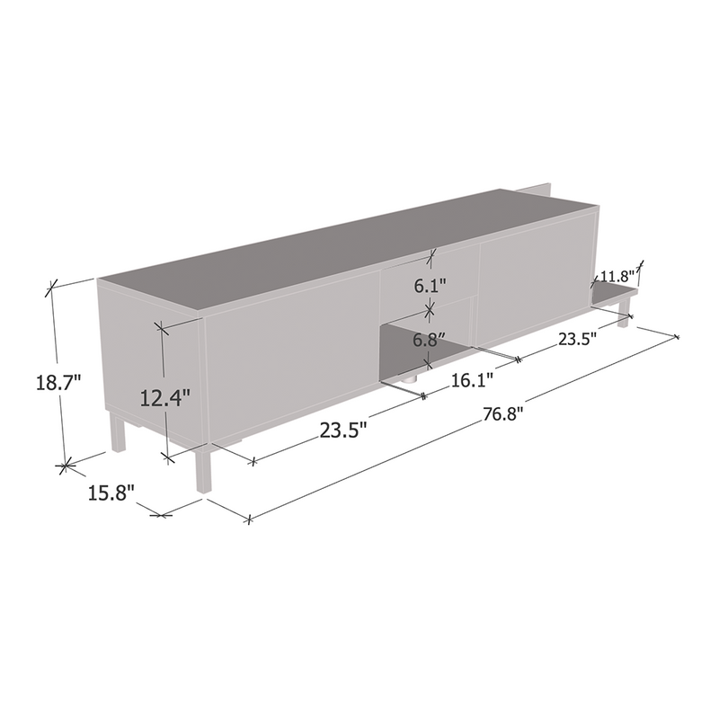 Marmo TV Stand dimensions diagram