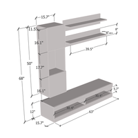 Fly H 34TV Floating Entertainment Center - Meble Furniture