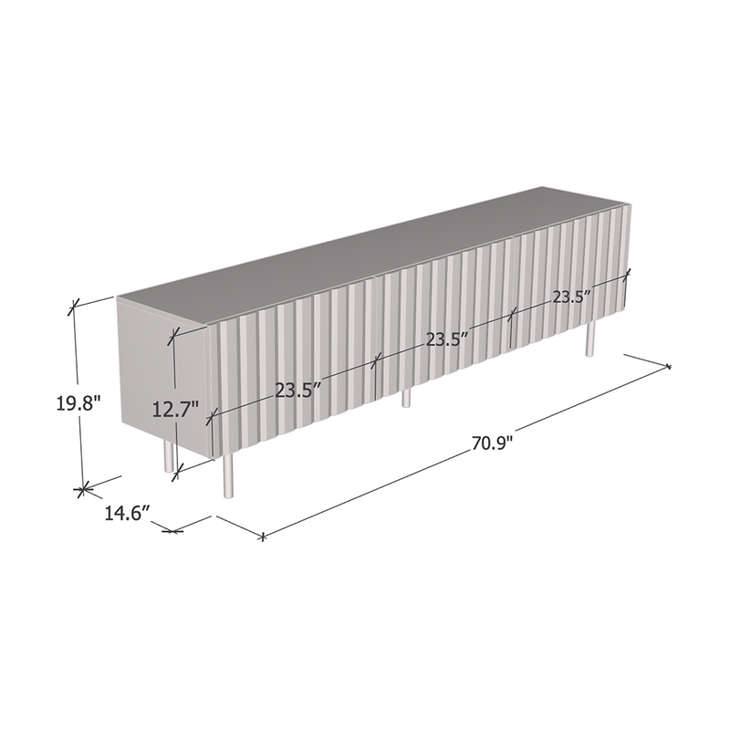Pilar 01 TV Stand dimensions diagram