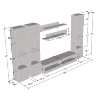 Fly C 34TV Floating Entertainment Center - Meble Furniture
