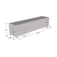 Bono 01 BL-EF Fireplace TV Stand - Meble Furniture
