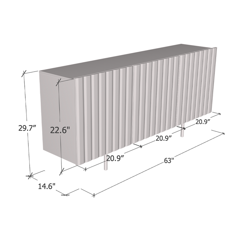 Pilar 03 Sideboard dimensions diagram