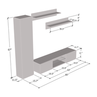 Fly G 33TV Floating Entertainment Center - Meble Furniture