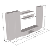Fly C 33TV Floating Entertainment Center - Meble Furniture