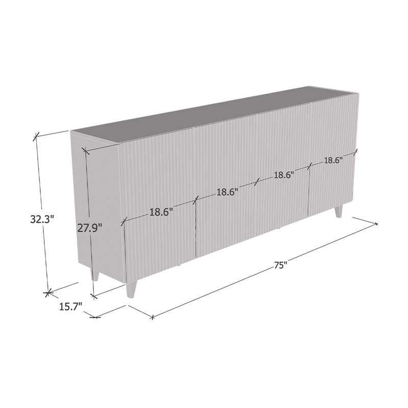 Pafos 4D Sideboard dimensions diagram