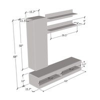 Fly H 34TV Floating Entertainment Center - Meble Furniture