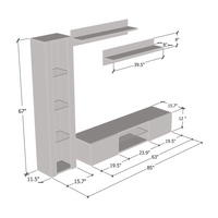 Fly G 33TV Floating Entertainment Center - Meble Furniture