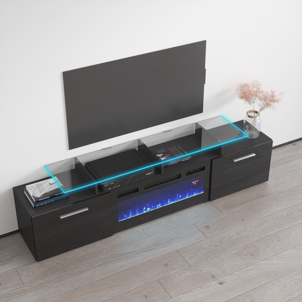 Rova BL-EF Fireplace TV Stand - Meble Furniture