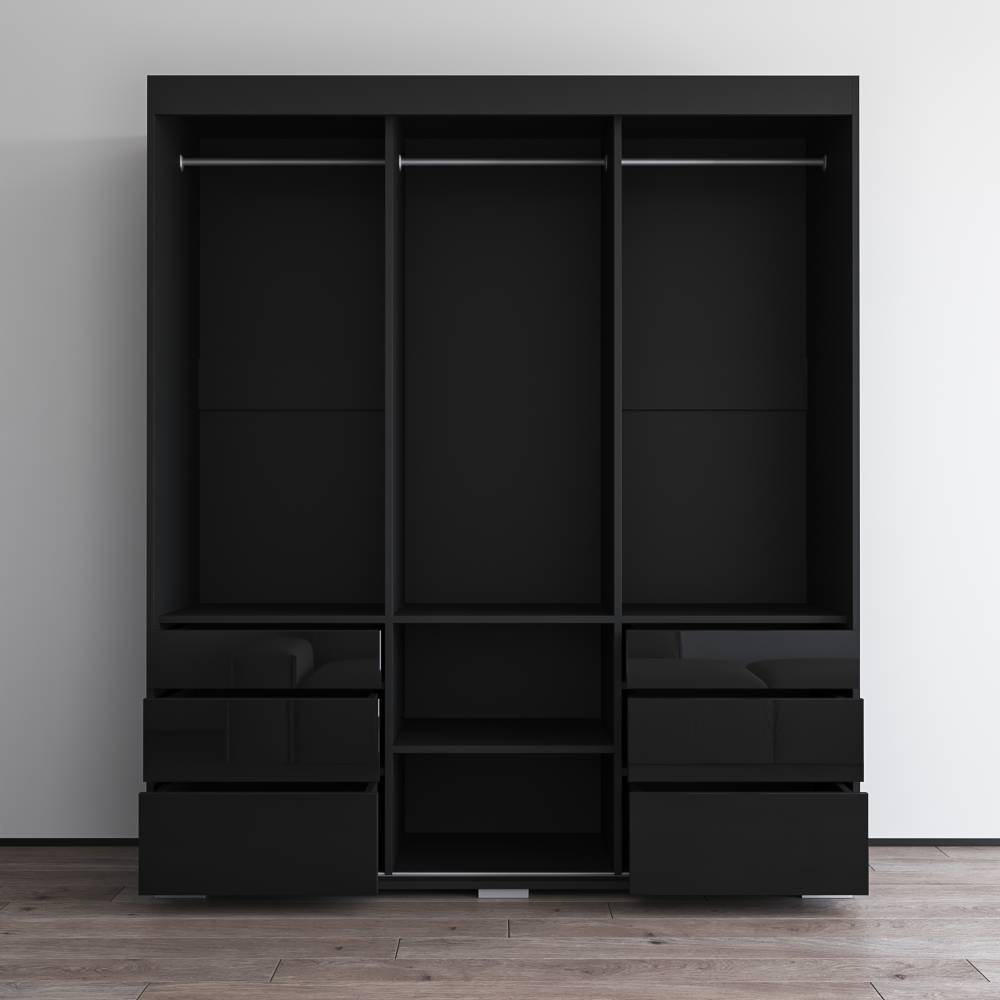 Monaco 3D Wardrobe with Mirror - Meble Furniture