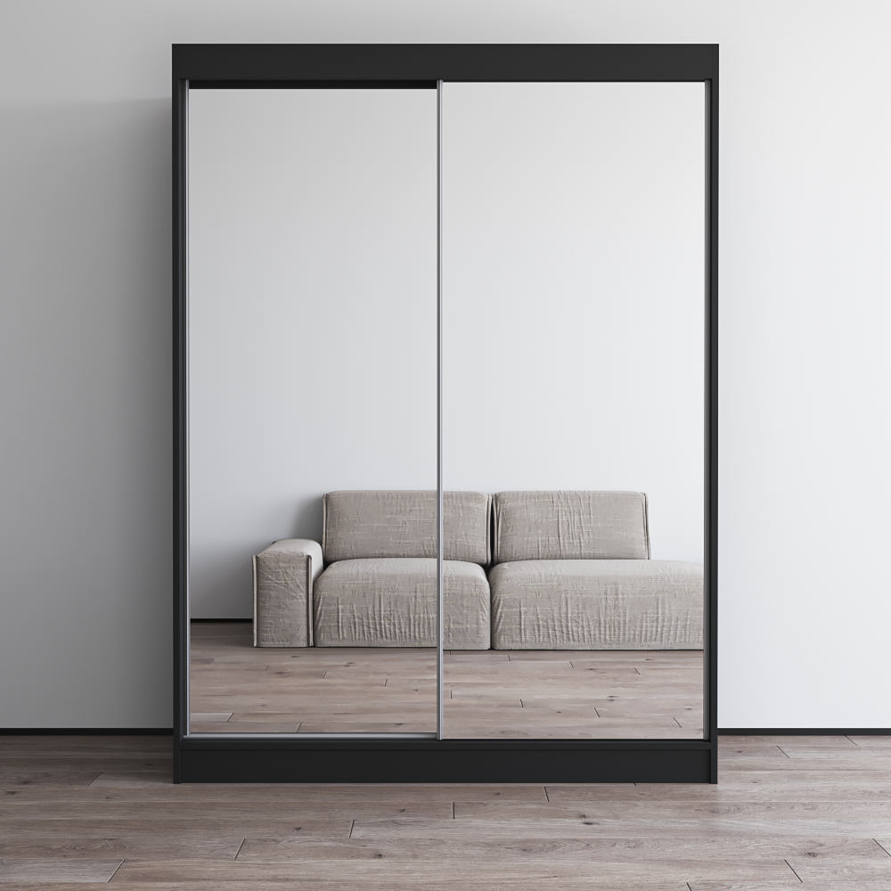 Aria 2D Wardrobe with All Mirror - Meble Furniture