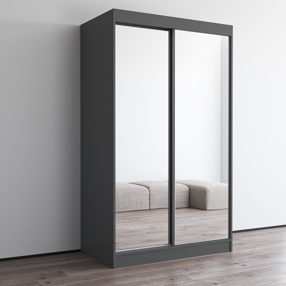 Aria 2D Wardrobe with All Mirror - Meble Furniture