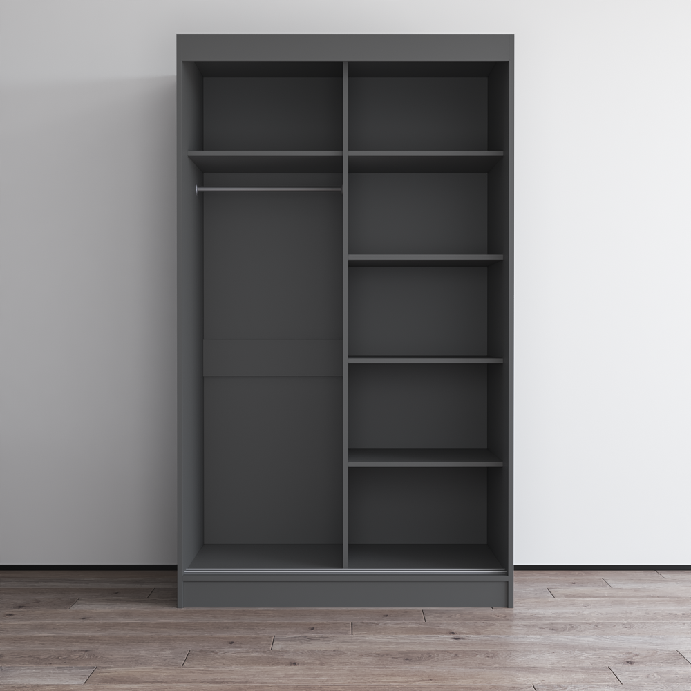Aria 2D Wardrobe with All Mirror - Meble Furniture