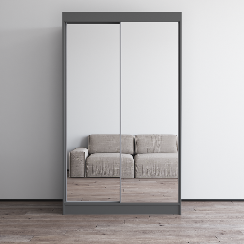 Aria 2D Wardrobe with All Mirror - Meble Furniture