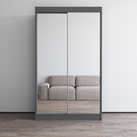 Aria 2D Wardrobe with All Mirror - Meble Furniture