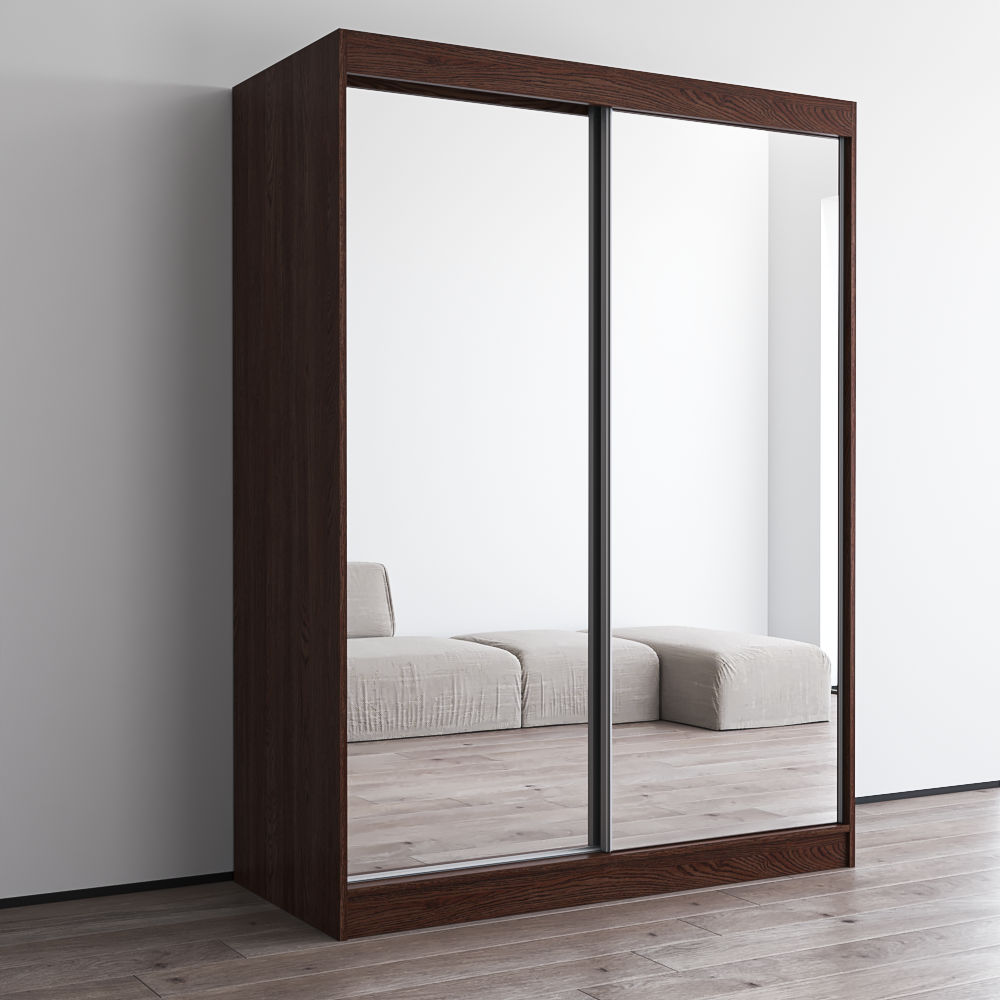Aria 2D Wardrobe with All Mirror - Meble Furniture