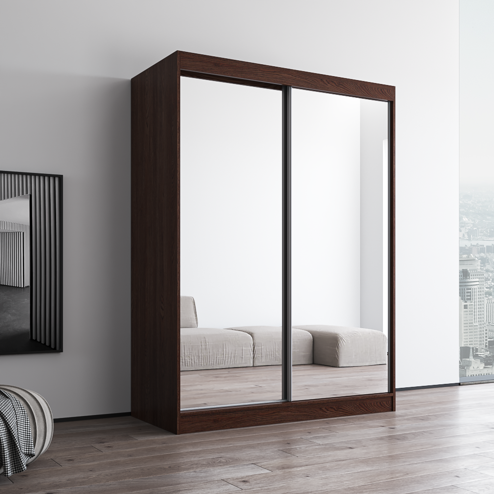 Aria 2D Wardrobe with All Mirror - Meble Furniture