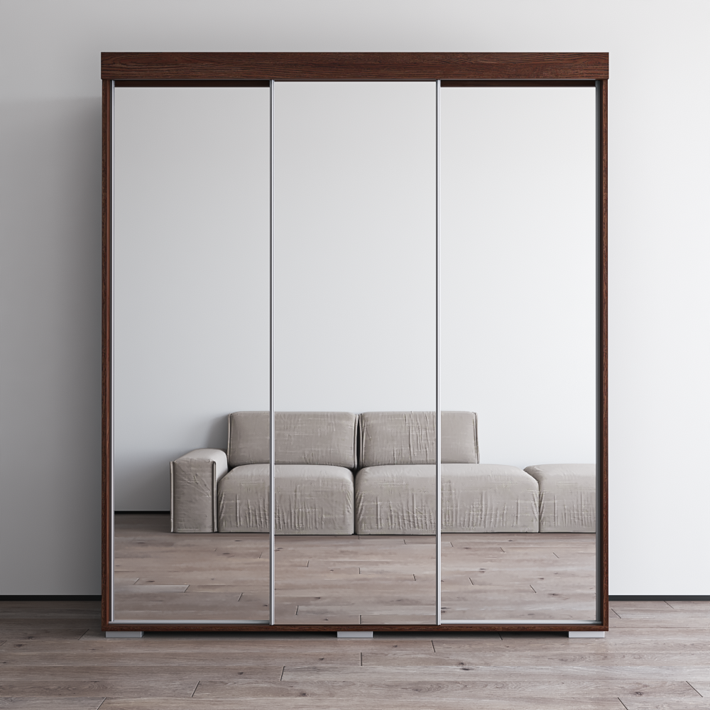 Aria 3D Wardrobe with All Mirror - Meble Furniture