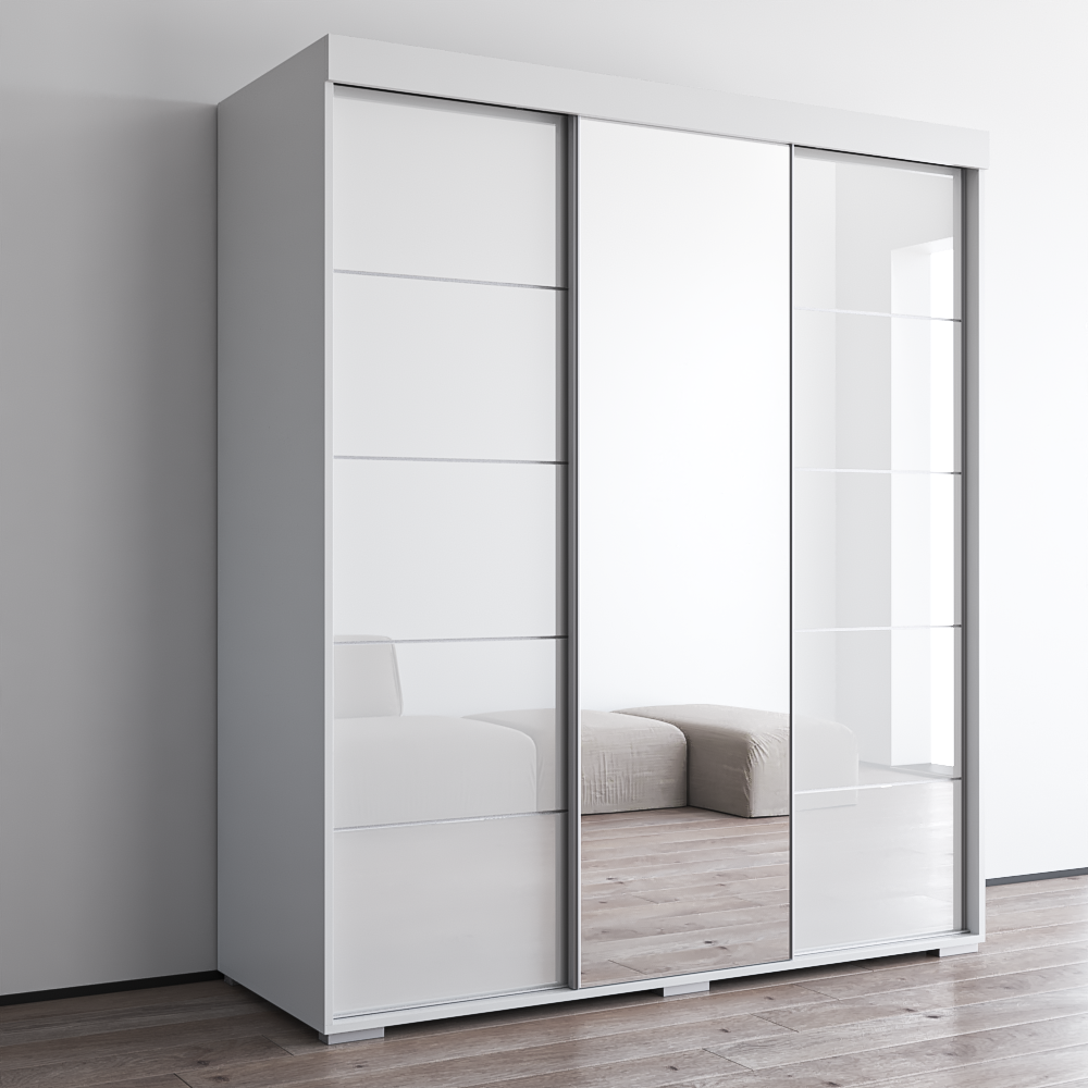 Aria 3D Wardrobe with Mirror - Meble Furniture
