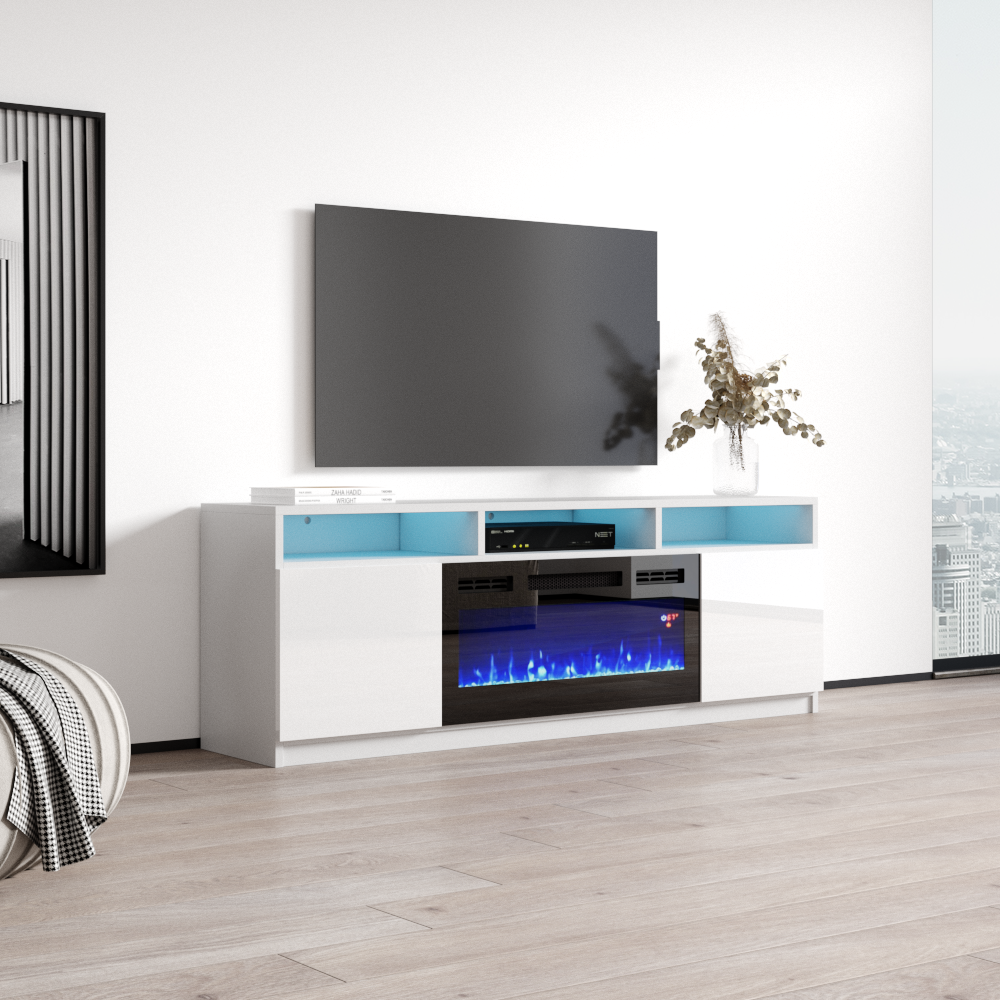 Reno BL05 Fireplace TV Stand - Meble Furniture