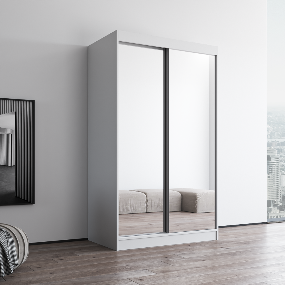 Aria 2D Wardrobe with All Mirror - Meble Furniture