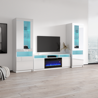 Reno BL05 Fireplace Entertainment Center - Meble Furniture