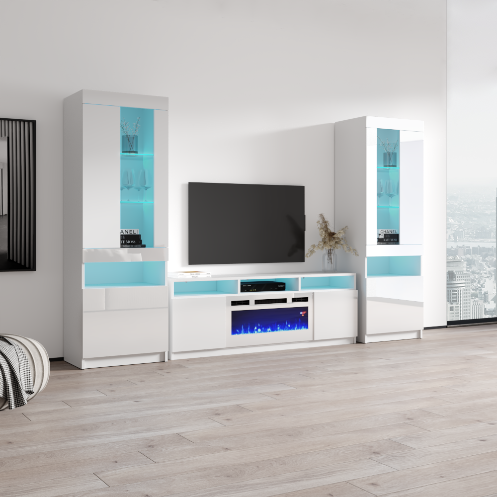 Reno WH05 Fireplace Entertainment Center - Meble Furniture
