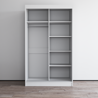 Aria 2D Wardrobe with All Mirror - Meble Furniture